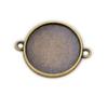 Acessórios de Joalheria de Liga DIY 10-20mm Multi-Especificação Gema do Tempo Pingente Duplo Redondo de Conexão de Base Unilateral