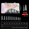 Arte de Uñas Arte de Uñas Ultra-delgado Sin Rastro Uso Extensión de Uñas Sin Limar Transparente Semimate Pegatina Completa Medio Pegatina Parche para Uñas