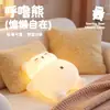 O Urso Que Ronca é uma Lâmpada de Silicone de Urso de Desenho Animado Fofo, uma Luz Noturna para o Quarto, uma Luz de Ambiente para a Mesinha de Cabeceira e uma Luminária de Mesa