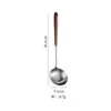 Espátula de Madera de Nogal Acero Inoxidable 304 Estilo Japonés Mango de Madera Set de Utensilios de Cocina para Cocina Casera