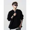 Suéter Pulôver de Malha Gaze Americano Preguiçoso Quente Gola Henley Old Money Masculino Inverno 2026 Novo Top Tendência Popular
