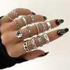 Anillos Retro Populares de Nicho Transfronterizos, Varios Estilos, Anillos Abiertos Estilo Francés, Anillos Múltiples para Apilar, Al por Mayor en Stock