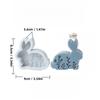 Serie de Pascua molde de silicona para velas de conejo DIY flor en relieve vela de conejo yeso decoración de gota de pegamento
