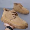 Botas de Nieve para Hombre Invierno Noreste Artificial Terciopelo Largo con Forro Polar Suela Gruesa Antideslizante Caña Alta Cálidas para Hombre Zapatos Grandes de Algodón