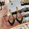 Brincos Europeus e Americanos Exagerados Longos com Esmalte de Gota Brinco de Agulha de Prata Elegante de Alta Qualidade Brincos de Moda Novos 2023