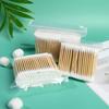 Palito de papel desechable palito de bambú hisopo de algodón bolsa suave viaje conveniente doble cabeza algodón absorbente hisopo de algodón limpiador multifuncional venta al por mayor