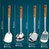 Conjunto de Aço Inoxidável com Dois Pregos Utensílios de Cozinha Espátula Colher Anti-Queimadura Conjunto Completo Colher Doméstica Espátula de Cozinhar Espátula de Cozinha Espátula para Fritar
