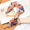 Bufanda larga de seda pequeña para mujer, bufanda de protección para el cuello para primavera, otoño y verano, hebilla para clavícula, bufanda fina de emparejamiento cruzado perezoso para camisa