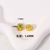 Anillo de jaspe con incrustaciones de oro arena, cuentas de superficie, cuentas de esmeralda, accesorios de joyería con cuentas hechos a mano para bricolaje, accesorios de ropa