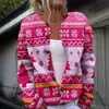 Nuevo cárdigan suéter navideño floral transfronterizo europeo y americano para Amazon, AliExpress y tiendas independientes, versátil y elegante
