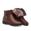 Botas femininas mãe sapatos outono e inverno sapatos femininos 2023 Novas botas Martin sola macia salto grosso botas de tornozelo forrado de lã couro quente sapatos de algodão