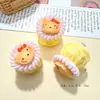 Gato de Pastel 3D Pegamento de Crema DIY Hecho a Mano Pinzas para el Cabello, Ligas para el Cabello, Llaveros, Accesorios de Resina para Zapatos Crocs y Decoraciones de Coche