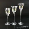 Portavelas transparente alto estilo europeo para cena a la luz de las velas, vaso para vela perfumada, decoración de escritorio para el hogar, disponible para venta al por mayor