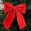 Pingente Grande de Laço de Natal de Veludo Vinho Decoração de Janela de Natal DIY Pingente de Árvore de Natal Pronto para Venda