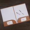 Carpeta de Papel A4 en Forma de L Papel Kraft Inserción Simple y Doble Carpeta de Contrato Bolsa Simple para Archivo de Información Carpeta de Oficina con Logotipo Impreso
