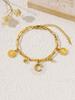 Pulsera de moda de acero de titanio con personalidad hip-hop redonda de marca coreana ins viento frío estudiante novias pulsera al por mayor