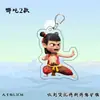 Nezha de Dibujos Animados 2: El Niño Diabólico Arma un Alboroto Chao Wan Llavero Colgante de Mochila Acrílico Hecho a Mano Colección de Regalos para Amigos