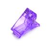 Clip fijador de molde de cristal para arte de uñas opcional multicolor, clip moldeador de pegamento de extensión de cristal, color transparente, clip de cristal