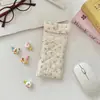 5758 Bolsita Acolchada con Estampado de Dibujos Animados para Gafas, Suave y Moderna para Niñas, Estuche Portátil para Gafas de Sol, Bolsa de Almacenamiento Antipresión para Estuche de Gafas