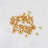 Relleno de Oro de 18K Color Duradero Cuentas de Posicionamiento Abiertas Accesorios de Acabado de Posicionamiento DIY Collar Pulsera Hechos a Mano Hilo Cuentas de Material