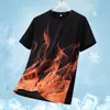 Nova camiseta de verão com gola redonda e manga curta para homens, top casual respirável de meia manga, camiseta colorida respirável para homens jovens e de meia-idade
