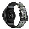 Para Samsung Galaxy Watch3/5 Reloj Inteligente Correa Deportiva de Cuero Vacuno Genuino con Capa de Silicona