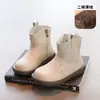 Botas para niña, botines infantiles, botines estilo Martin para niñas pequeñas de otoño e invierno, botas de algodón blanco, botines de bebé para niña de otoño, zapatos de princesa