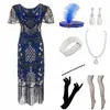 Comercio Exterior S-4XL Amazon Vestido de Lentejuelas Retro Gatsby de los años 20 Vestido de Fiesta con Flecos Dropshipping a Europa y América