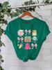 Camiseta de algodón informal de manga corta y cuello redondo para mujer, nueva, holgada, con estampado de papelería de Amazon, venta al por mayor
