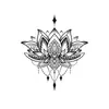 Adesivos de Tatuagem de Alta Qualidade Transfronteiriços com Designs de Sol, Lua, Lótus, Totem, Coroa, Borboleta, Coração e Florais para Braços, Cintura e Abdômen