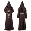 Fantasias de cosplay de Halloween monge medieval clérigo mago pastor padrinho padre fantasias de cosplay ceifador