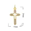 Accesorios de Colgante de Circonita Micropavimentada Collar Cruz Luna Joyería Chapado en Oro Real de 18 Quilates
