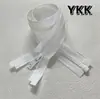 Ykk Genuíno Não. 5 Da Cabeça Quadrada Resina Zíper Aberto para Jaquetas, Casacos de Algodão, Jaquetas de Penas, Preto e Branco
