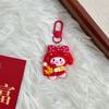 Llavero Sanrio de Año Nuevo Rojo, amuleto de dibujos animados de la suerte, colgante para mochila roja, accesorios de regalo para novias
