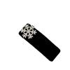 Horquilla de copo de nieve de terciopelo negro con pedrería para mujer, otoño e invierno, clip para flequillo lateral, frente, cabello suelto, clip BB, horquilla, adorno para la cabeza