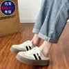 Baotou Meio Aberto Feminino Verão Sola Grossa Novo Estilo Preguiçoso Slip-on Antiderrapante Aumento de Altura Sapatos de Treino Alemães Dropshipping Sapatos Femininos