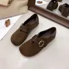 Sapatos Femininos Plus Size 41-43 Sapatos Mary Jane Planos Retrô Feminino Outono Novo Estilo Moda Estampa de Leopardo Versátil Solado Macio Sapatos de Encaixe