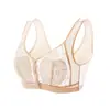 Sutiã de Lingerie para Mulheres com Fechamento Frontal Sem Fio Estilo Regata para Meia-Idade Sem Costura Copo de Orelha de Coelho Tamanho Grande Sutiã Respirável
