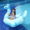 Flotador inflable de PVC pavo real azul para adultos soporte de cisne en color agua cama inflable de flamenco rosa dorado