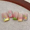 Monet Calcomanías para Uñas Flor Pequeña Concha Brillante Flor de Cinco Pétalos Colorida Relieve Tridimensional Calcomanías Nuevas para Decoración de Uñas Primavera y Verano