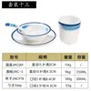 Juego de condimentos de melamina para restaurantes de hot pot, incluye cuatro piezas para uso comercial, apto para restaurantes y hoteles, consta de tazones, palillos, platos y vajilla de plástico que imita la porcelana