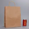 Bolsa de papel Kraft al por mayor para compras portátil empaque de bolsa de papel bolsa de papel para regalo al por mayor bolsa de papel para ropa