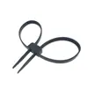 Bridas para Cables de Doble Extremo y Doble Hebilla, Bridas de Plástico de Nylon Autocerrables Desechables para Atado de Cables con Fuerte Capacidad de Carga