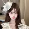 Subcultura Lolita Panda Teclado de Piano Retro Diadema de Encaje Diadema de Orejas de Conejo Cinta para el Cabello Sombrerito Pequeño Accesorios para el Cabello de Niña