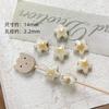 Té de Leche Color Cálido de Invierno Estrella Calabaza Caracola Cuentas Cuadradas Cuentas Redondas Cuentas de Cerámica Pulsera DIY Collar Cuentas
