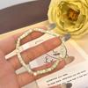 Collar de Huevo de Flor de Verano con Cuentas Cadena para Clavícula de Mujer Atmósfera de Vacaciones en la Costa Dulce y de Alto Valor Estético Accesorios Pulsera