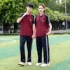 Nuevo Traje de Polo Estilo Universitario de Verano para Hombres y Mujeres, Uniforme Casual para Grupo, Manga Corta, Estudiante, Deportes, Pantalones Rectos