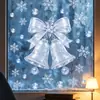 Sinos de Natal Azuis e Brancos Decoração de Janela de Vidro Adesivo de Janela PVC Atmosfera de Vitrine de Inverno Adesivo Eletrostático Adesivo Estilo Natalino