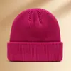 Gorro de Moda Estilo Coreano, Gorro de Lana Tejido para Otoño e Invierno, Gorro de Lana Cálido para Hombres, Gorro Tejido Cálido con Logo Personalizado