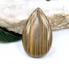 Cristal natural transfronterizo no poroso forma de gota de agua 30*18 mm piedra suelta, colgante con forma de gota de agua plano de doble cara accesorios de joyería DIY